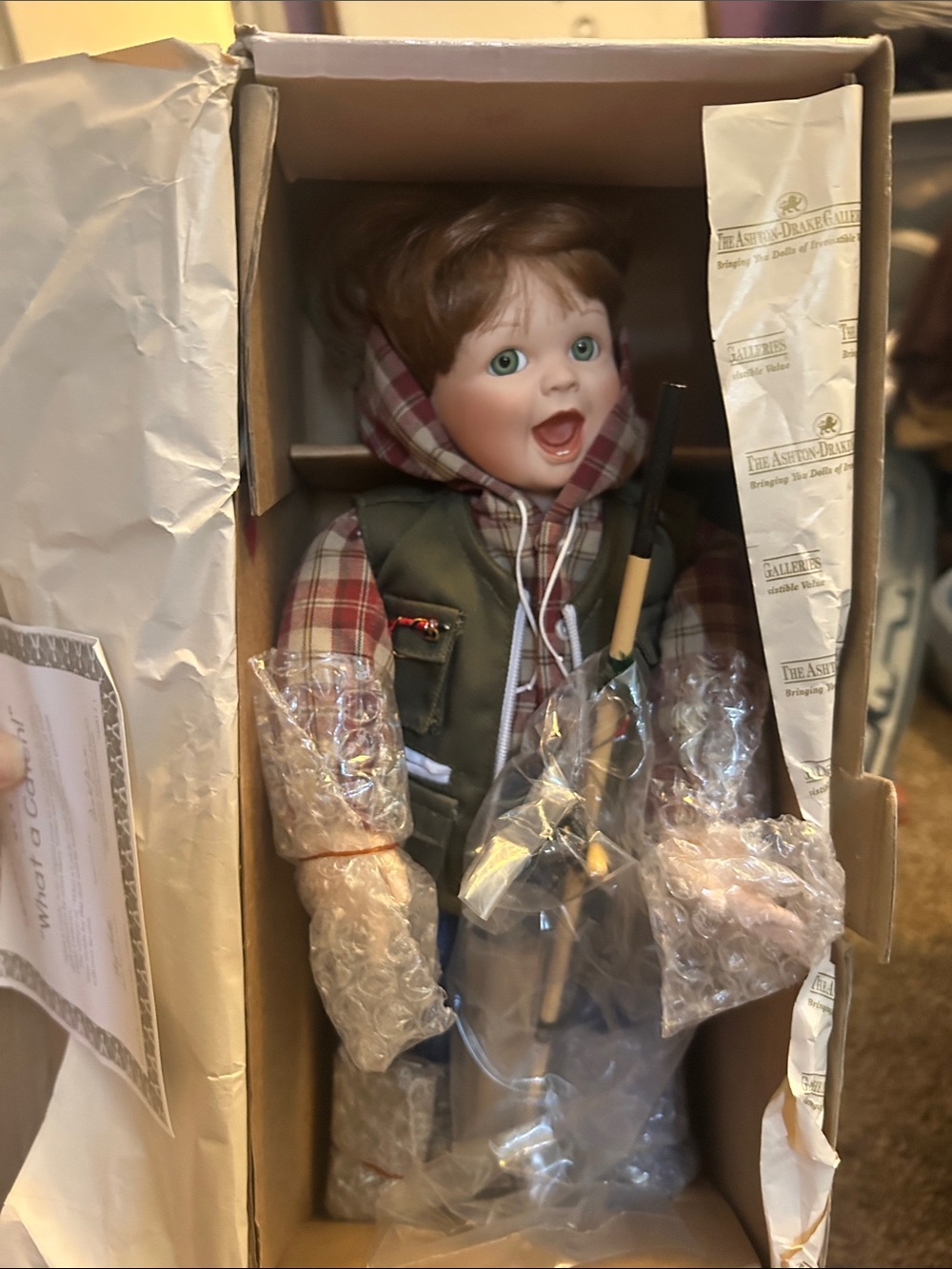 “What A Catch” porcelain doll